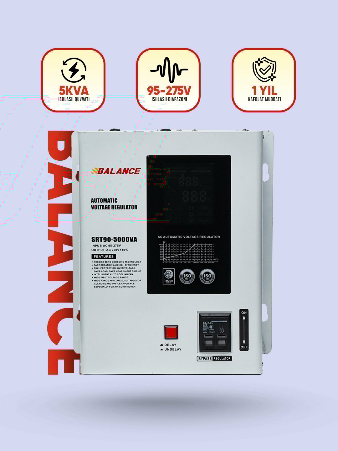 Стабилизатор напряжения релейный Balance 95-275V - 5000V 5kvA