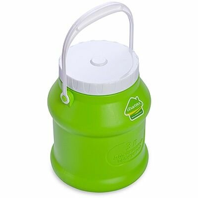 Бидон Liveingreen "Просперо", пластмассовый, 3 л, 18х18х20 см, закручивающаяся крышка, с ручкой, зеленый