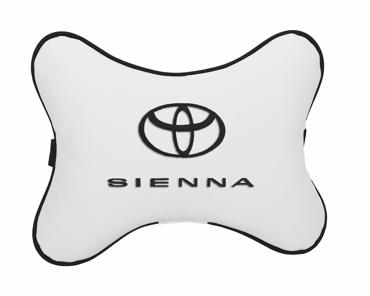 Подушка на подголовник автомобильная белая экокожа TOYOTA SIENNA