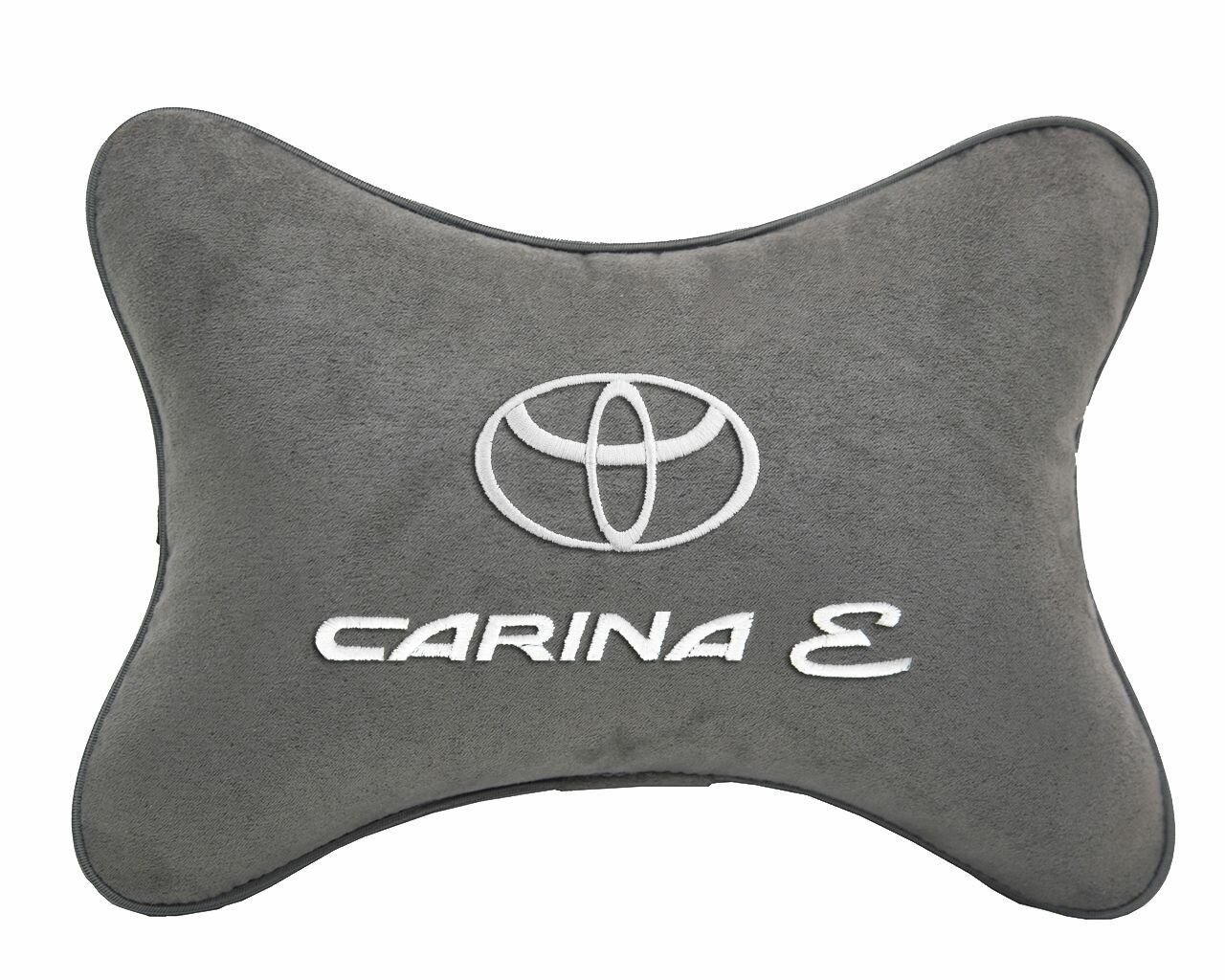 Подушка на подголовник автомобильная светло-серая алькантара TOYOTA Carina E