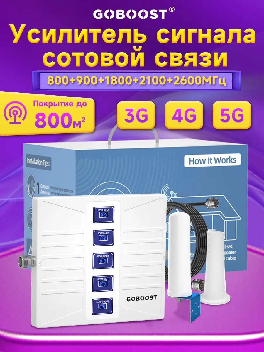 Усилитель сигнала сотовой связи и интернета 5G, усилитель сотовой связи