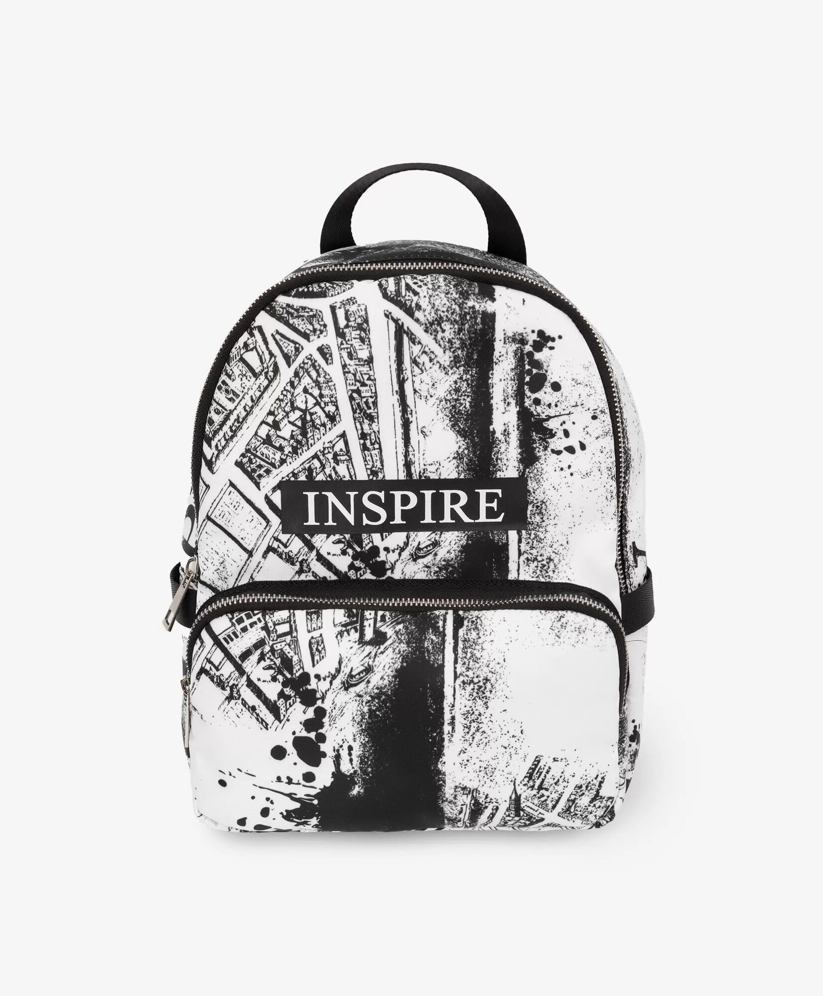 Рюкзак для девочки мягкой формы чёрно-белый Gulliver, р. One size, мод. 12502GMA2100