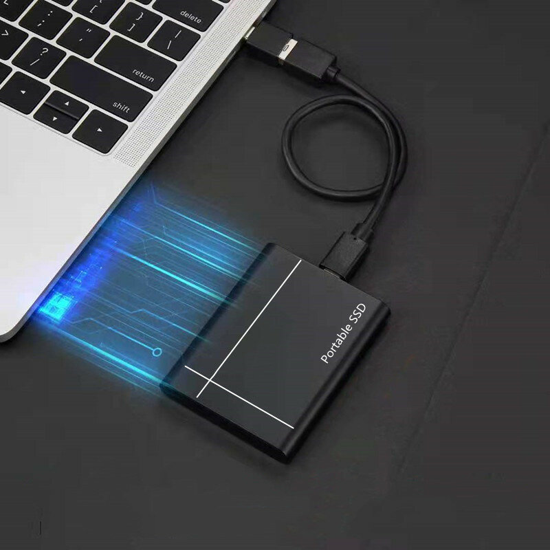 Внешний жесткий диск XIAOMI SSD, 2 TB, интерфейс USB 3.0, синий — фото 1