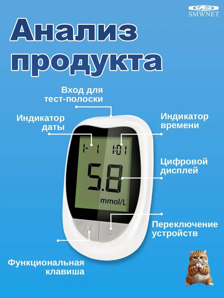 Ланцеты И Прокалыватели Для Глюкометров Глюкометр +тест полоски 50 шт + ланцет 50 шт