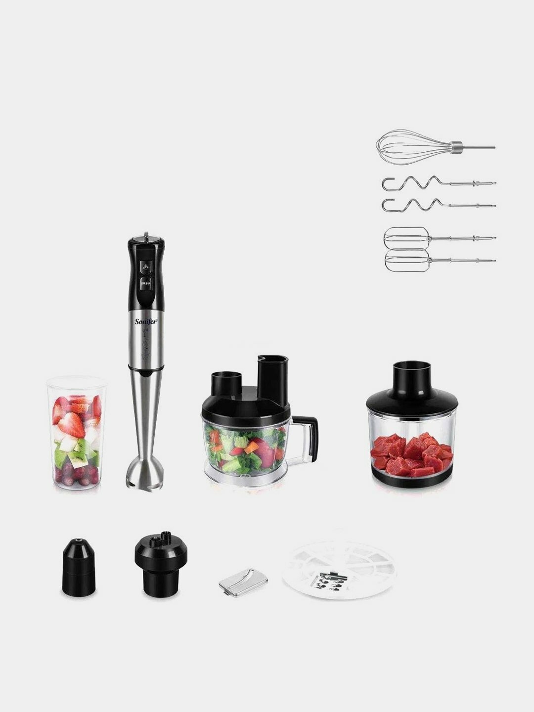 Блендер, 10 в 1, многофункциональный блендер, Sonifer SF-8086, измельчитель — фото 1