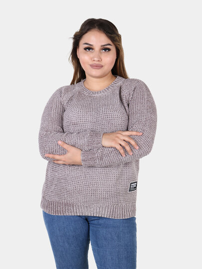 Джемпер размер One Size, , серый меланж