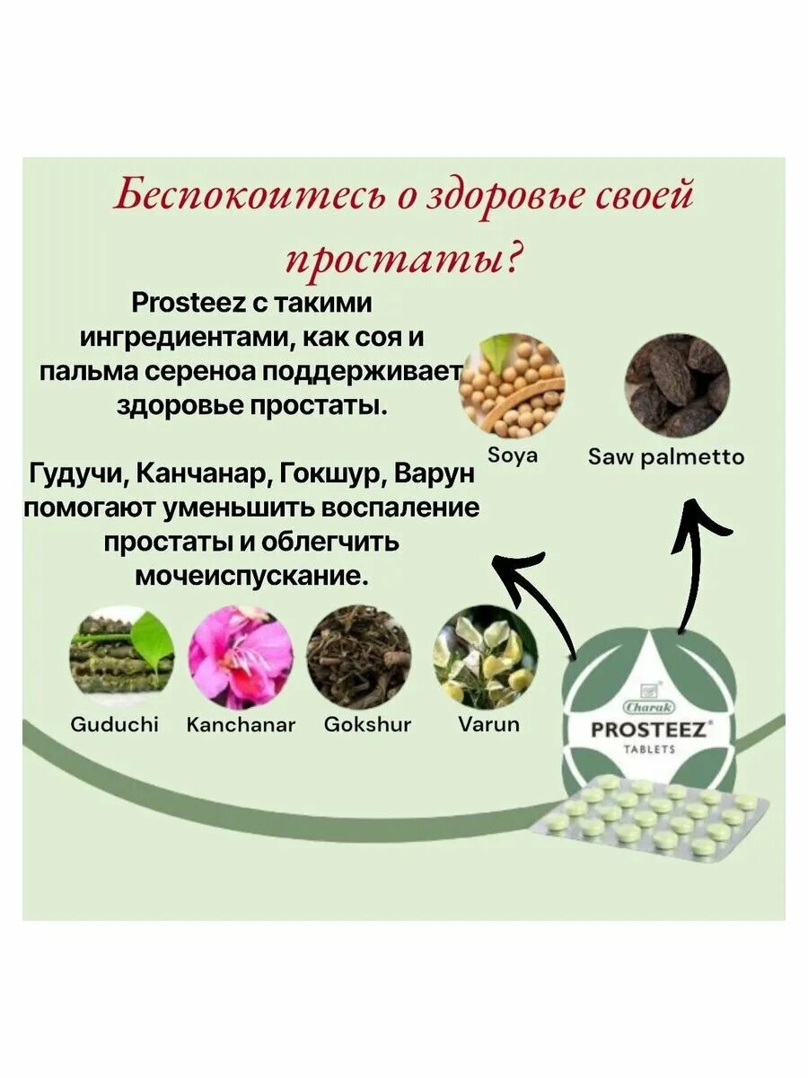 Изображение Таблетки от простатита и нарушений мочеиспускания