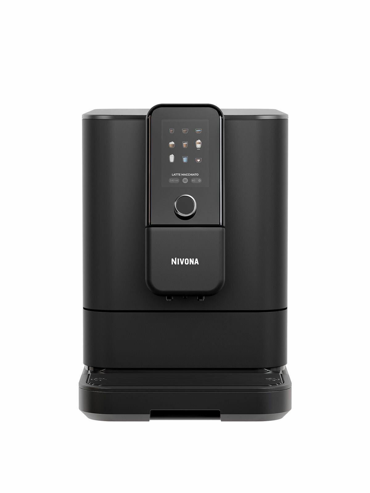 Автоматическая кофемашина Nivona CafeRomatica NIVO 8101, цветной дисплей, автоматический капучинатор, два капучино одновременно, индивидуальные рецепты, матовый чёрный — фото 1