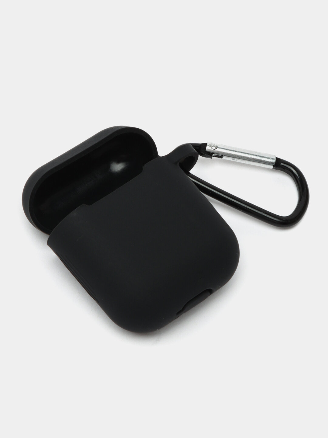 Чехол для наушниковЧёрного цвета Apple AirPods 2, силикон, защита от повреждений — фото 1