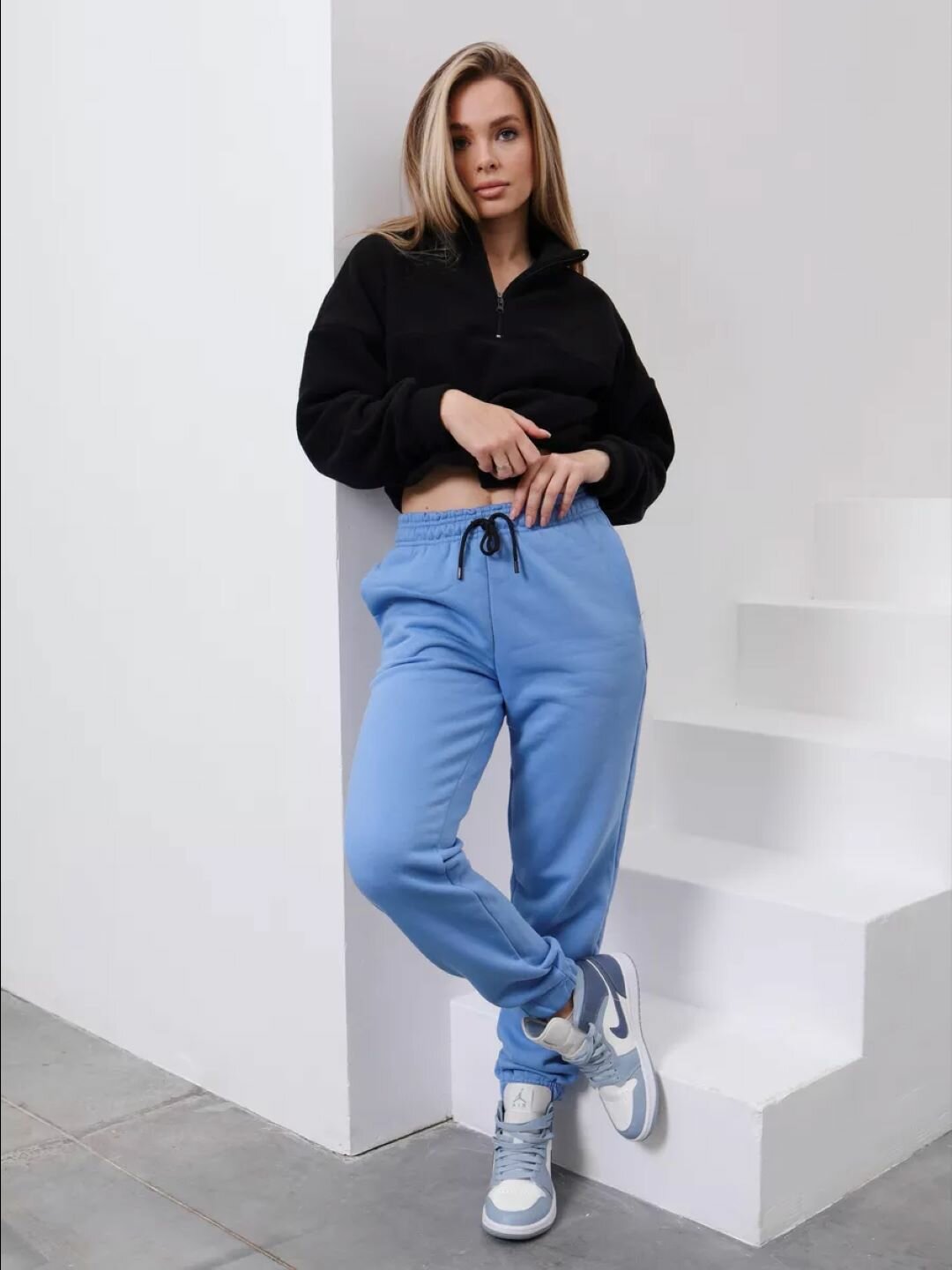 Брюки спортивные DNZ, размер 52, голубой