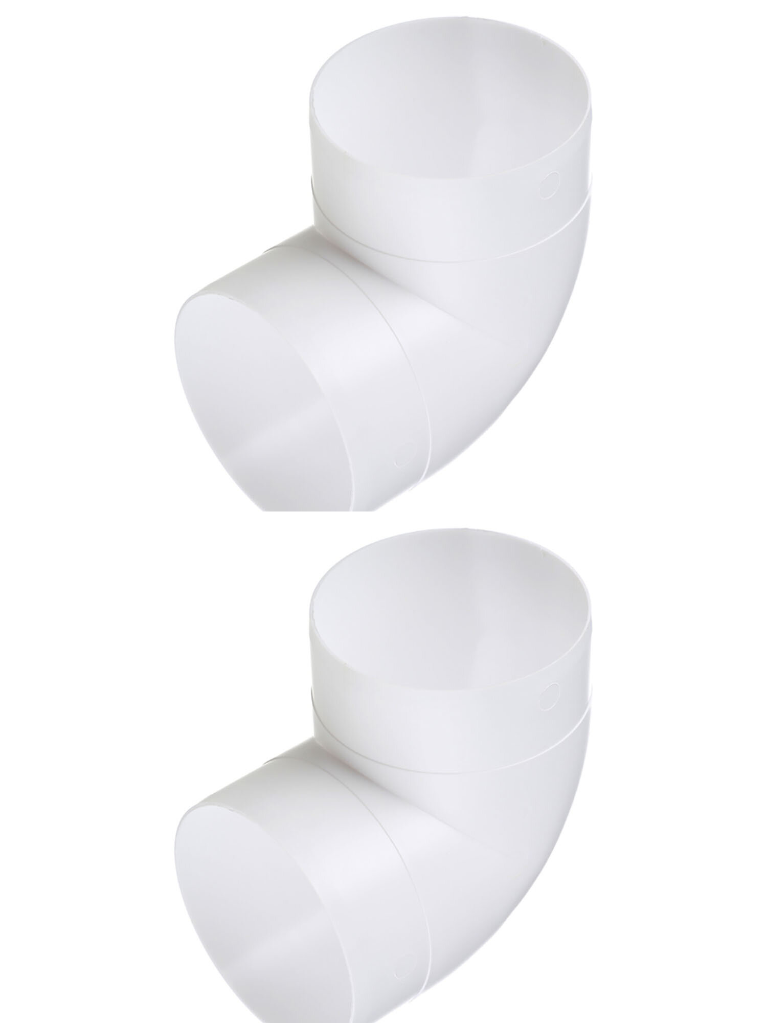 Колено для круглых воздуховодов пластиковое d100 мм 90 град (2 шт.)