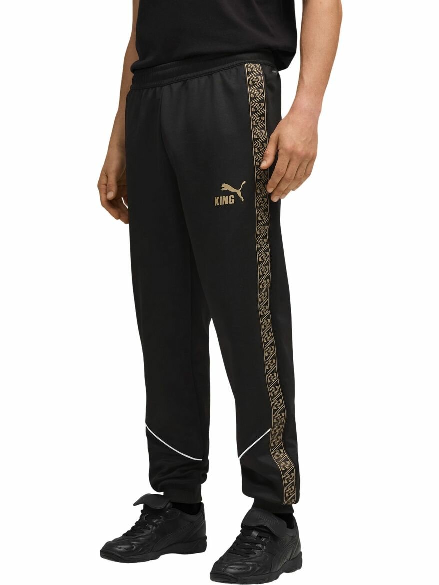 Брюки спортивные PUMA KING Anthem Pants размер L черный/золотой