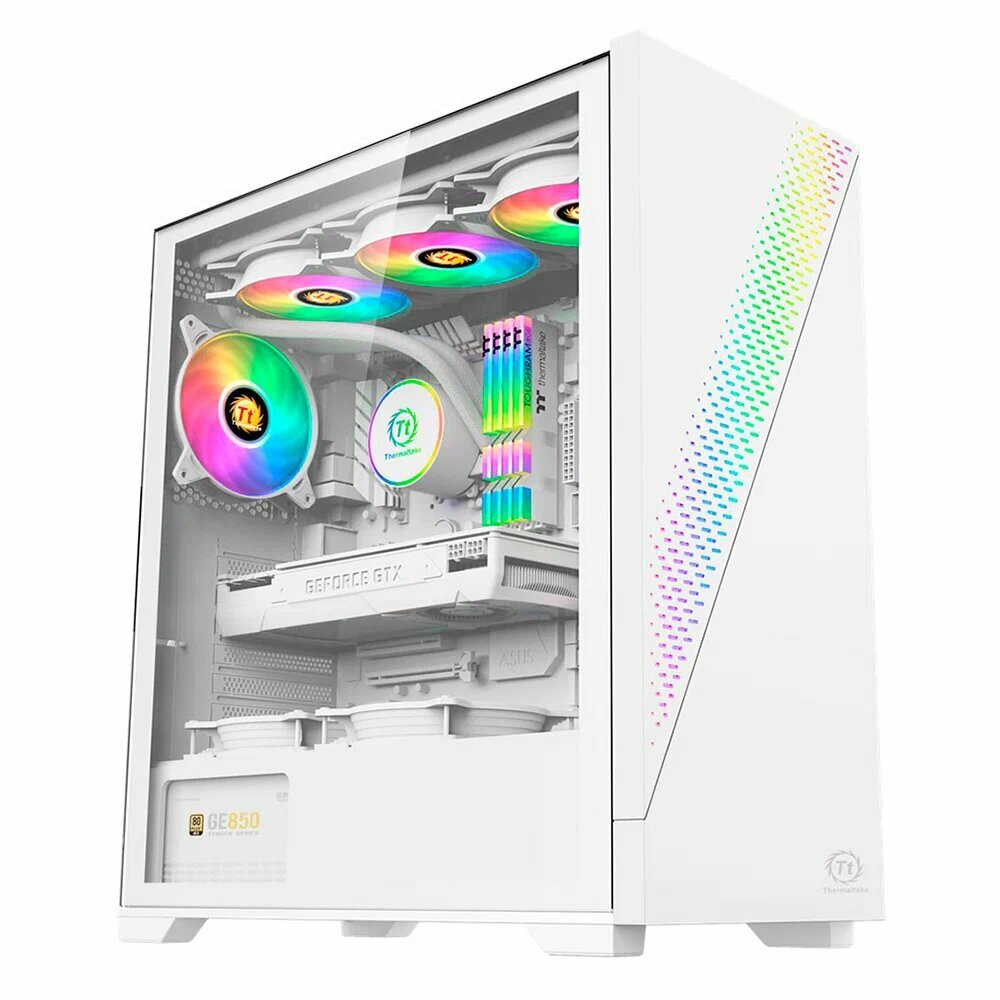 Корпус Thermaltake "K36", ARGB подсветка, без блока питания, белый