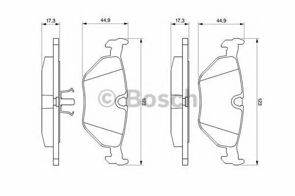 Колодки дисковые задние для bmw e34 1.8-2.5td 89-97/e32 3.0-5.0 85-94 Bosch 0986469960