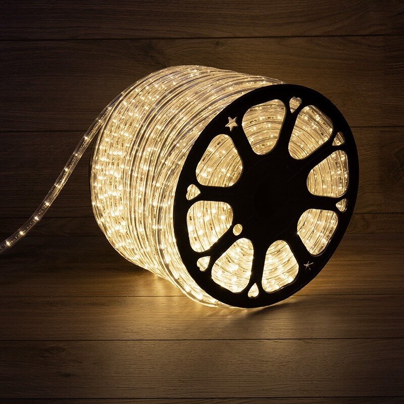Дюралайт LED, постоянное свечение (2W) Neon-Night 121-126-3 теплый белый, 24 LED/м, бухта 100м, катушка