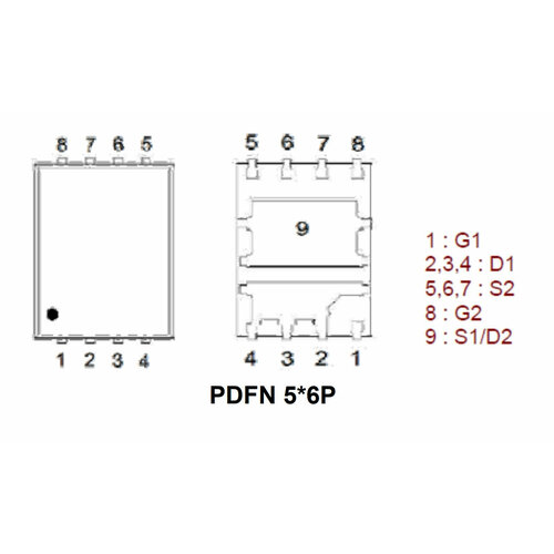 Микросхема PKC46DY N-Channel MOSFET 30V 34A/99A PDFN5x6P новинка оригинальный 1 шт uj3n120065k3s to 247 3 34a 1200 в кремниевый карбид mosfet хорошее качество