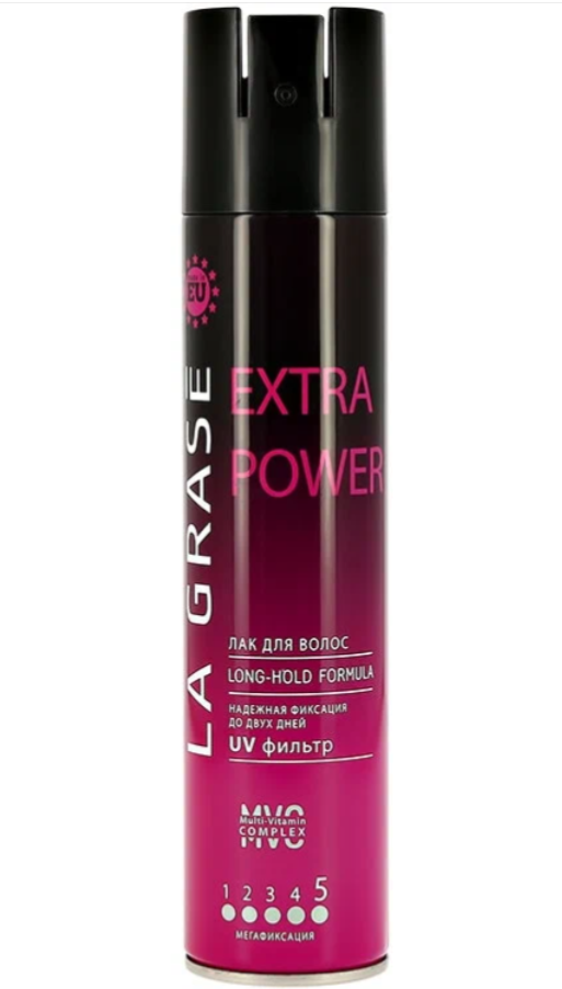 Лак для волос La Grase Extra Power Мегафиксация 250мл Czech Aerosol - фото №18