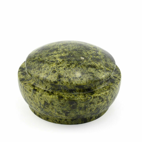 Шкатулка каменная из змеевика Круглая 1310656вт радуга камня 2190₽