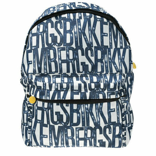 Рюкзак BIKKEMBERGS Белый/Принт: синие логотипы BK1586