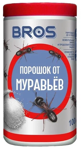 Bros Порошок от садовых и домашних муравьёв, 100 г