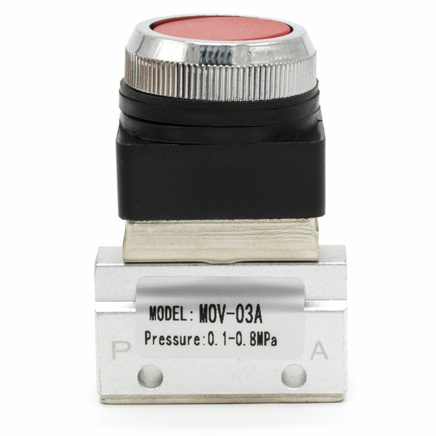 фото Механический пневмоклапан MOV-03A красная