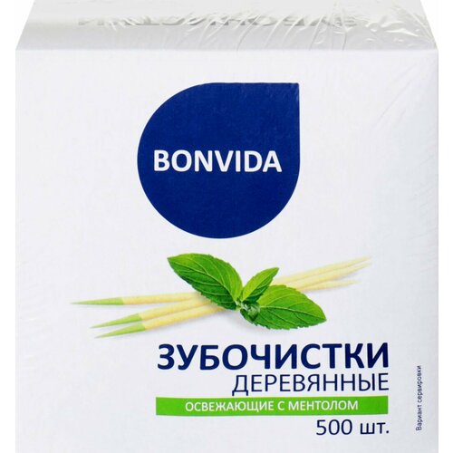 Зубочистки деревянные BONVIDA, 500шт, Россия, 500 шт