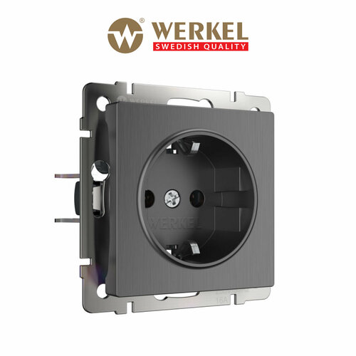фото Розетка werkel с заземлением и шторками, ip31, 16 а, с защитной шторкой, с заземлением