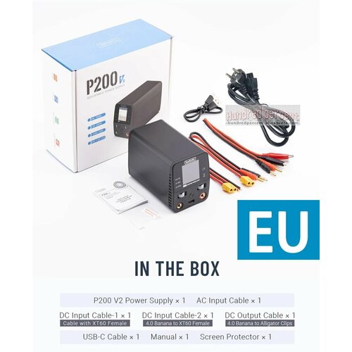 ToolkitRC P200 V2 Мини настольный импульсный блок питания, EU P200 V2