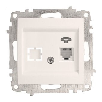 Механизм розетки ZENA TF телефонная цвет белый 609-010200-221