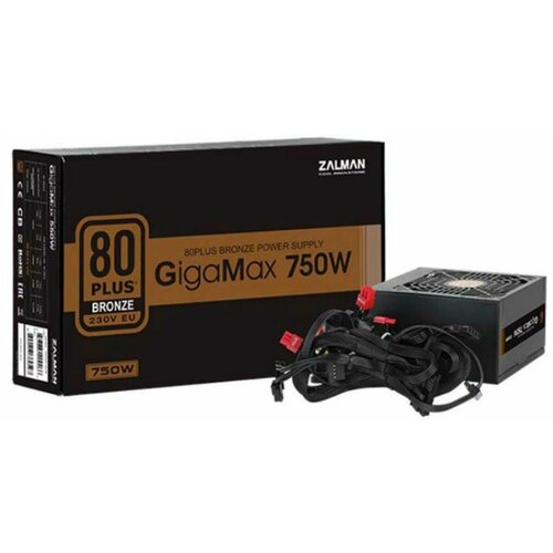 Блок питания Zalman ATX 750W ZM750-GVII 80+ bronze 24pin APFC 120mm fan 5xSATA RTL черный