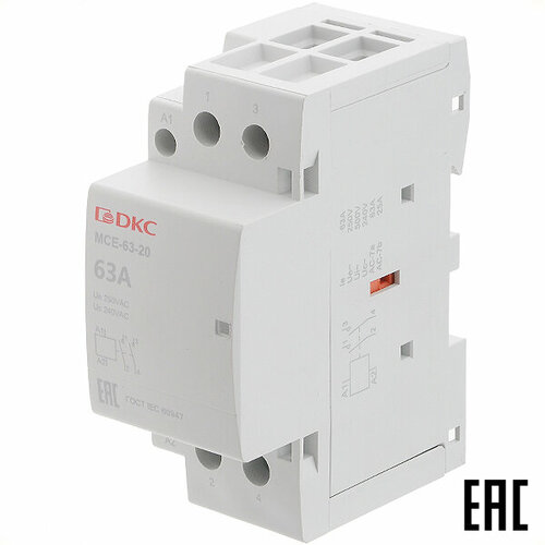 Контактор модульный 63А 240В 2з на Din-рейку MCE-63-20-A240 ДКС 5983₽