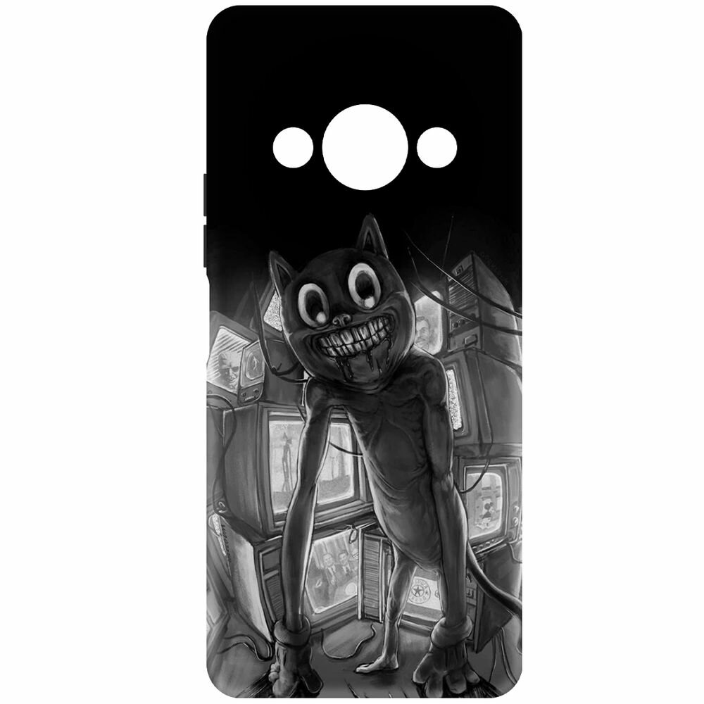 Чехол-накладка Krutoff Soft Case Хаги Ваги - Картун Кэт для Xiaomi Redmi A3x черный