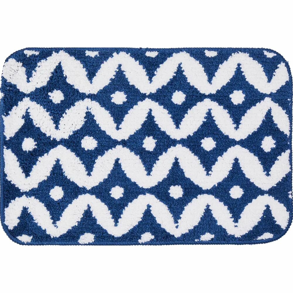 Коврик декоративный полиэстер Microfiber HF-1004-4759 40x60 см цвет синий