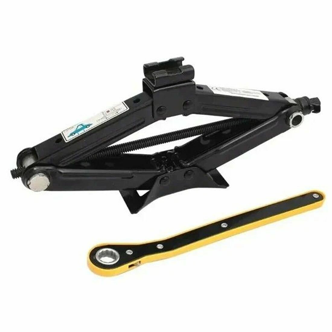 Домкрат ромбический 1,5т с трещоткой 105-385 мм автоdело43115