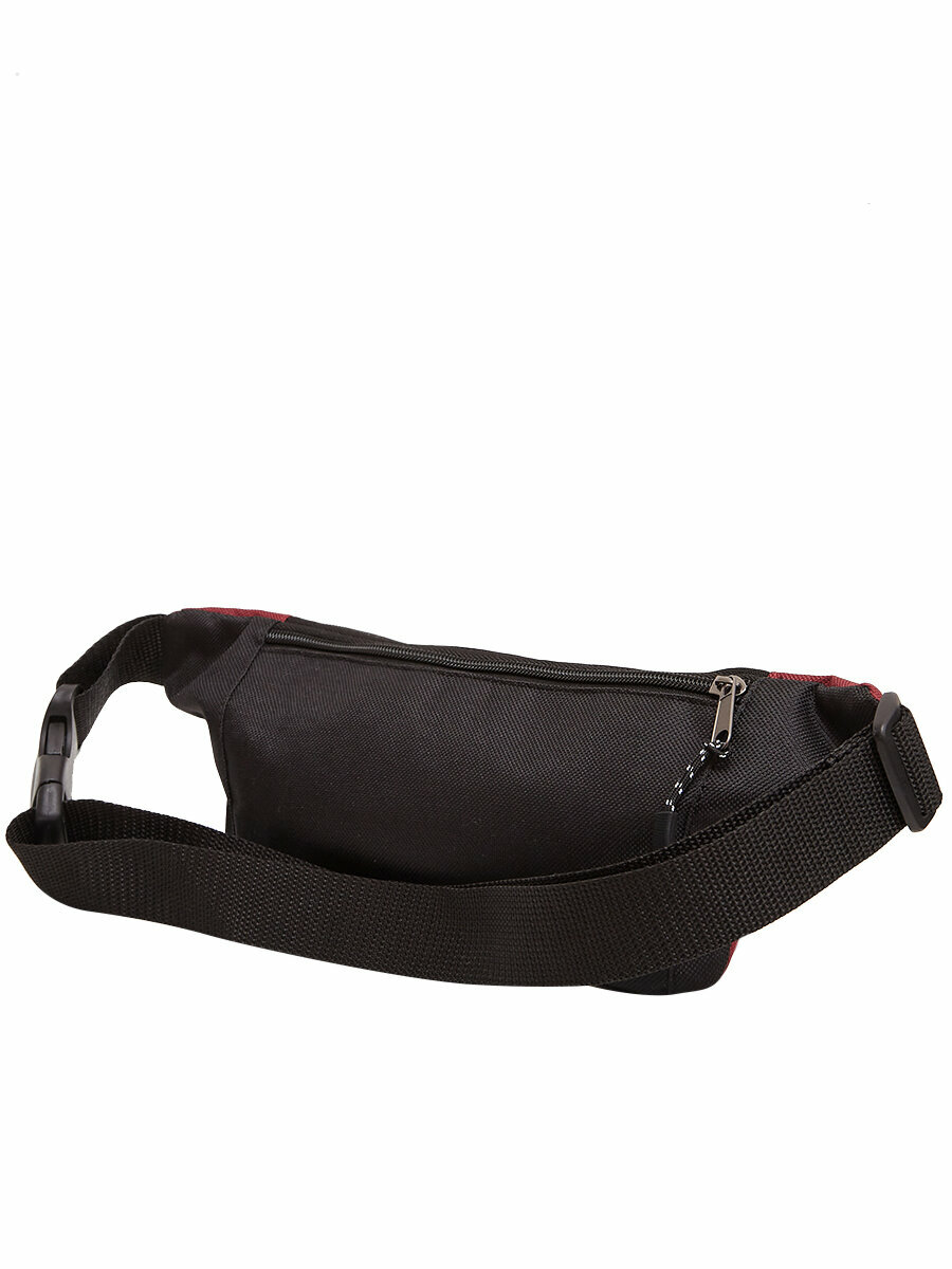 Сумка поясная FORTE, фактура матовая, бордовый, черный — фото 1