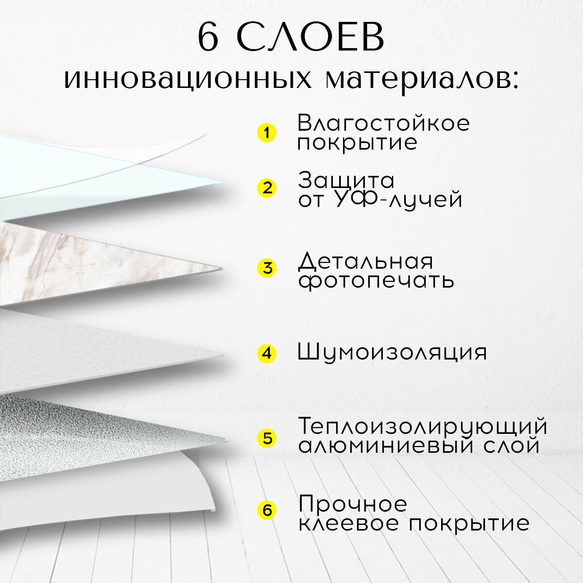 Стеновые панели Conflate самоклеющиеся, декоративные для стен 30*30 см, 20 шт, белый, бежевый — фото 1