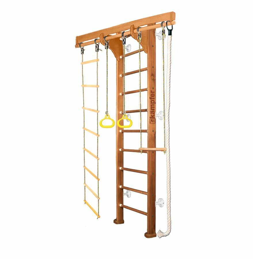 Шведская стенка Kampfer Wooden Ladder Wall (№2 Ореховый Стандарт белый)