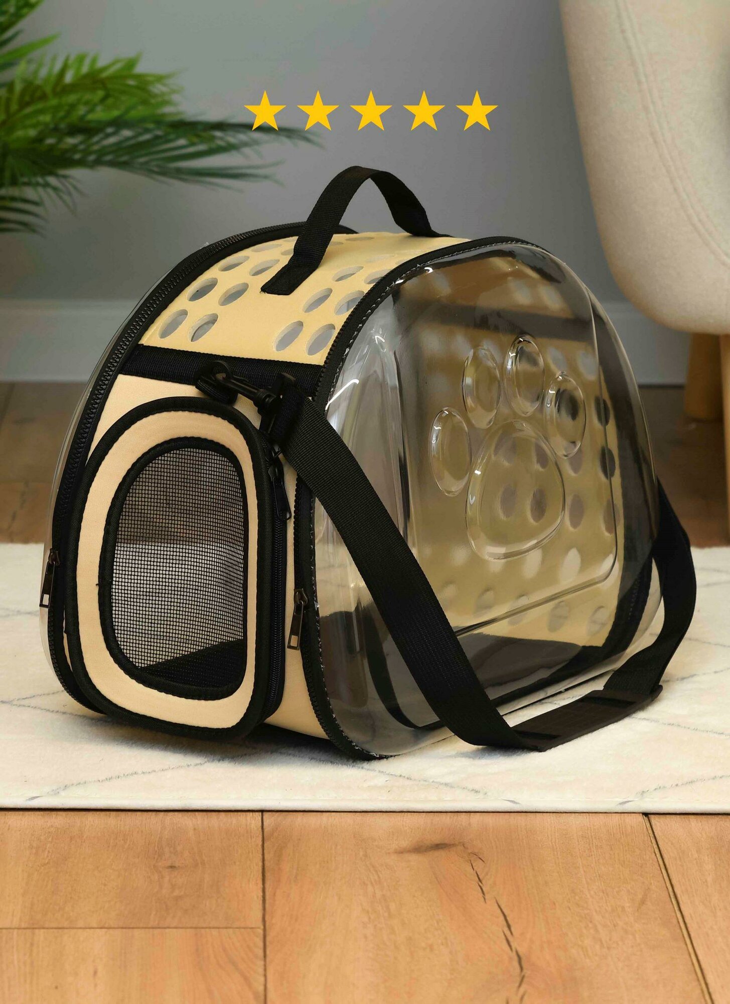 Прозрачная сумка-переноска для кошек и собак "Симба", 40х29х33 см