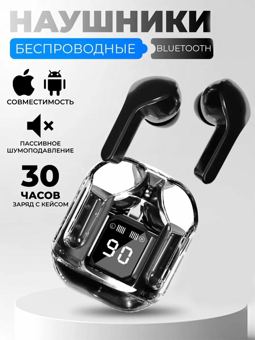 Беспроводные наушники Pods Air 31 с дисплеем микрофоном и шумоподавлением