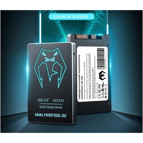 Твердотельный накопитель внутренний жесткий диск Madfrog SSD 512 Gb MSSD512 - 550470 Мбитсек 299900₽