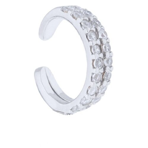 MIE Двойной кафф с фианитами из серебра