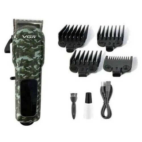 Машинка для стрижки триммер для стрижки волос собственный аккумулятор регулировка длины лезвий 4 насадки в комплекте камуфляж 175000₽