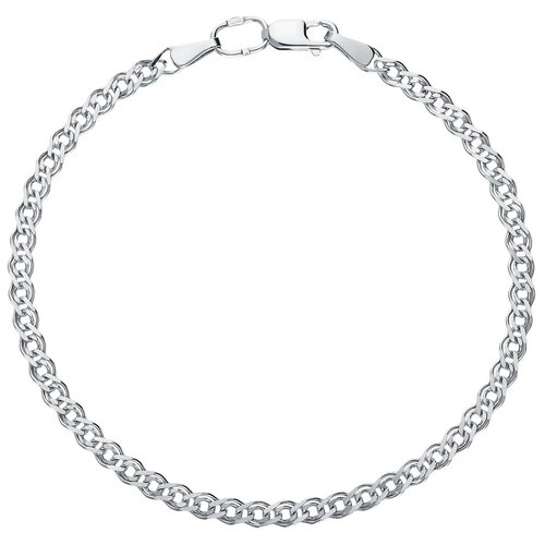 Браслет-цепочка SOKOLOV браслет из серебра 965060502, серебро, 925 проба, родирование, длина 16 см.