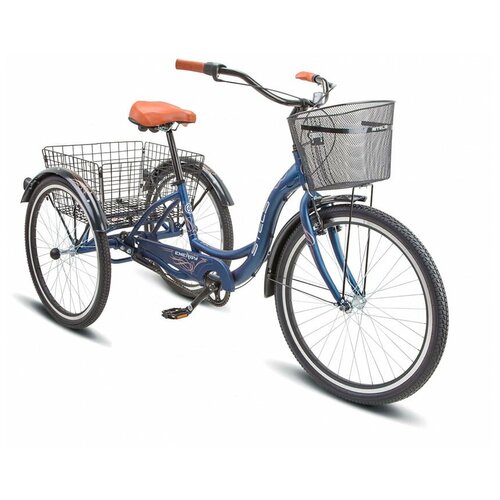 фото Велосипед stels energy iii 26' k010 синий/золотой (с корзиной) (lu098804) 16'