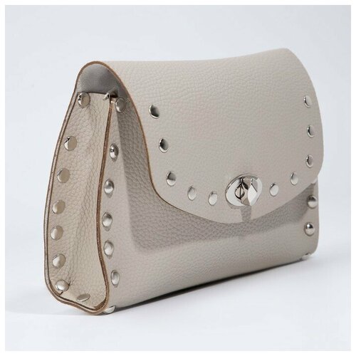 фото Мессенджер, отдел на клапане, наружный карман, длинный ремень, цвет светло-серый