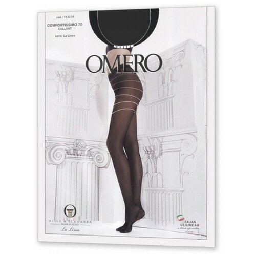 Колготки  Omero Поддерживающие колготки с шортиками Omero COMFORTISSIMO 70, с шортиками, размер 3, черный