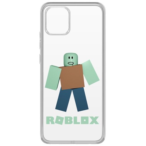 Чехол-накладка Krutoff Clear Case Roblox-Зомби для Samsung Galaxy A03 (A035) чехол накладка krutoff soft case для влюбленных половинка у него для samsung galaxy a03 a035 черный