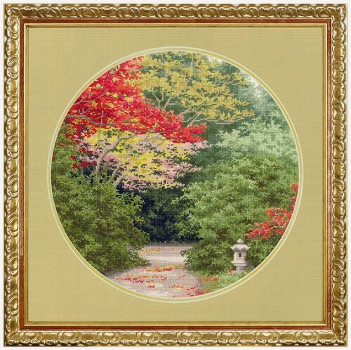 Изображение товара Набор для вышивания Золотое Руно ВМ-038 "Сезон красных клёнов", вышивка крестом, размер 31,7 на 31,7, мулине хлопок