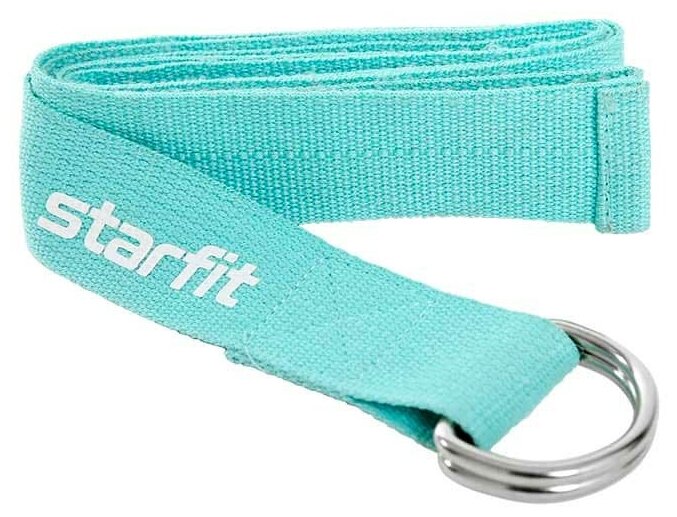 Ремень для йоги StarFit Core YB-100 186 см, хлопок, мятный