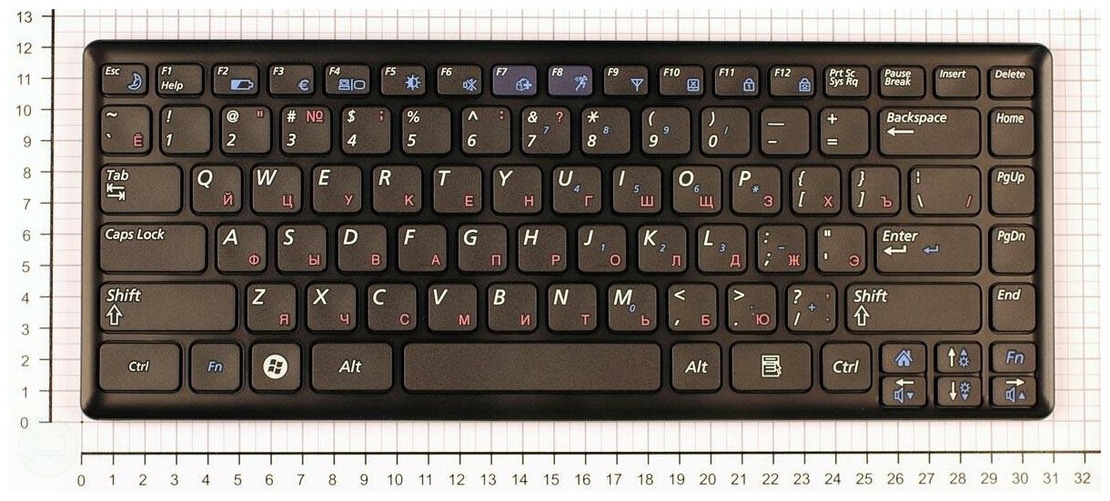 Клавиатура для ноутбука Samsumg X460 черная